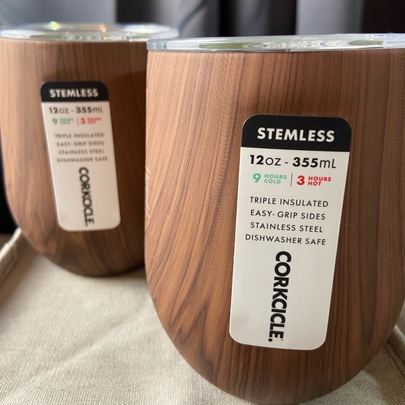 Corkcicle Stemless Insulated Wine Glass Tumbler, 12 oz – Stainless Steel *2* - Picture 3 of 8